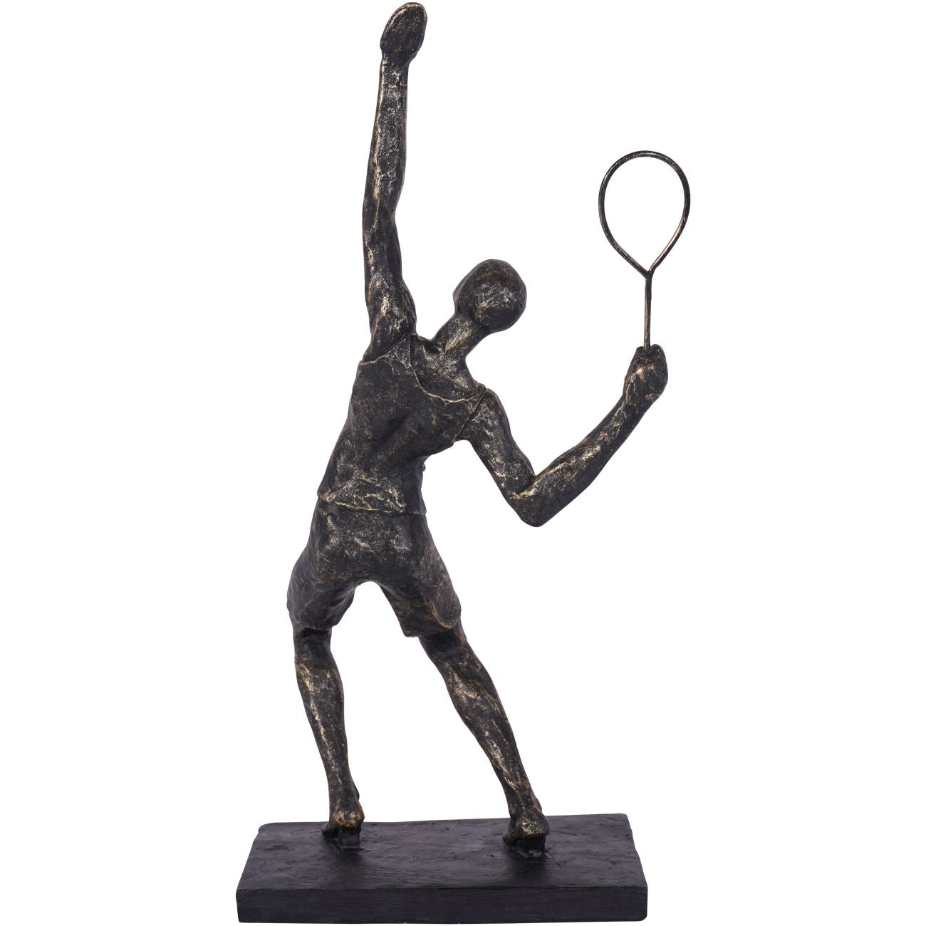 Antique Bronze Tennis Player Sculpture